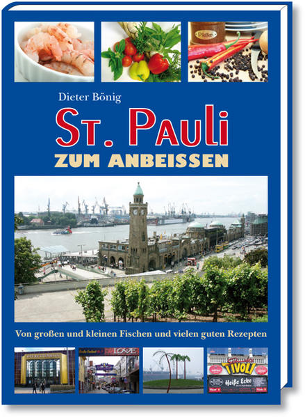 Sankt Pauli zum Anbeißen“ ist eine kulinarische Abenteuerreise mit zahlreichen Rezepten und gleichzeitig eine Liebeserklärung an den kleinsten und berühmtesten Stadtteil der Freien und Hansestadt Hamburg. Mit offenen Augen und unbändigem Appetit sucht der Autor Dieter Bönig unter der harten Schale nach dem weichen Kern von Fischmarkt und Fußball, Kultur und Kiez, Laster und Liebe und wirft dabei einen sehnsuchtsvollen Blick in die Töpfe der Hamburger Küche. Zwischen verbürgter Historie und privaten Ansichten findet der Leser rund 200 Rezepte von „Aal in Dill“ über „Hamburger National“ bis hin zur „Zwetschgensuppe“. Wie der Stadtteil in dem sie gefunden wurden, machen die Rezepte Spaß und bieten etwas für jeden Geschmack. Alle Gerichte sind unkompliziert zuzubereiten, und nebenbei bietet das Buch zahlreiche praktische Hinweise und Tipps rund ums Kochen.