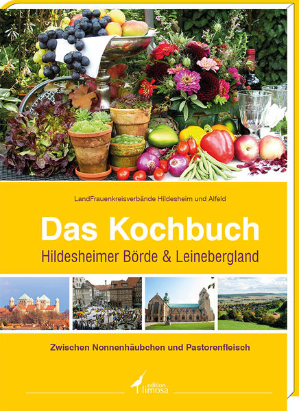 Schmökern - Nachkochen - Genießen 1200 Jahre Stadtgeschichte Hildesheim haben wir LandFrauen zum Anlass genommen unsere Region zwischen Hannover und dem Vorharz, zwischen Leinebergland und Salzgitter vorzustellen. Rund 150 Rezepte - von Salaten über Suppen, Fleischgerichte und Backwaren bis hin zu Fingerfood und Rezepten für Kinder - haben wir für dieses Kochbuch zusammengestellt. Darunter finden sich zahlreiche regionaltypische und traditionelle Köstlichkeiten. In 24 Kurzgeschichten und mit rund 230 Fotos möchten wir Ihnen darüber hinaus Neues, aber auch Altes aus der Heimat erzählen und zeigen. Ein Landkreis mit drei von der UNESCO ausgezeichneten Weltkulturstätten (St. Michaelis und Mariendom in Hildesheim, Faguswerk in Alfeld) ist schon eine Besonderheit. Seine Geschichte und kulturelle Vielfalt machen den Landkreis Hildesheim attraktiv. In der Fläche, dem ländlichen Raum, können Sie lebendige Kulturlandschaften (z.B. Lamspringer September, Forum Heersum, Glashaus Derneburg) erleben. Nicht zu vergessen die vielen 'Highlights' in Kirchen, Schlössern und an historischen Orten. Landwirtschaft und Industriestandorte sowie Universität und ein vielfältiges Bildungsangebot der Schulen bieten Arbeitsplätze und Ausbildung. Die Hildesheimer Börde gehört mit zu den fruchtbarsten Böden in Deutschland. Weizen und Zuckerrüben finden in der Region ihr klassisches Anbaugebiet. Begleiten Sie uns durch die faszinierende und abwechslungsreiche Landschaft und begeben Sie sich dabei auf kulinarische Entdeckungsreise.