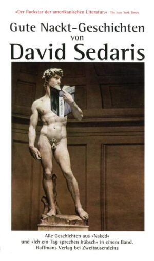 Gute Nackt-Geschichten von David Sedaris. „Wer beim Lesen mal wieder richtig laut lachen will“, greife zum Erfolgsdoppel von David Sedaris: Alle Geschichten aus „Naked“ und „Ich ein Tag sprechen hübsch“. Das ist das „Buch des Jahres“, verkündete der Wiener Standard beim Erscheinen von „Naked“. Den zweiten Band „Ich ein Tag sprechen hübsch“ preist Brigitte als „ein großartiges Buch über die Liebe und darüber, dass man über das Banale und das Schreckliche gleichermaßen versöhnlich scherzen kann.“. Jetzt gibt es beide Bücher in einem Band: Ungekürzt! Von Harry Rowohlt und Georg Deggerich übersetzt! Nur bei uns! „Hier stimmt einfach alles!“ (Münchner). Über den Inhalt dieser Short-Storys (für die FR „ein Schelmenroman“, für Plärrer „eine literarische Geisterbahnfahrt“, für Marie Claire ein „Buchjuwel“, für Quasi „der Renner“) verrät Petra dies: „Sexuell aufgeklärt wurde Klein-David durch ein Pornoheft - mit Schreibfehlern wie ‚Sie hatte steinharte Brastwurzen‘. Derweil klaute seine durchgeknallte Oma Ya Ya Sonnenblumenkerne aus Vogelhäusern … Sedaris berichtet von Verwandten, Golfspielern und anderen Wahnsinnigen (Irrenanstaltspraktikanten, Nudisten, Apfelpflückern)“, von „Kleinfamilien am Rande des Nervenzusammenbruchs“ (Szene Hamburg). Sedaris erzählt voll „schreiender Komik und gleichzeitig liebevoller Melancholie“ (Berner Zeitung) von Junior, der am liebsten Gartenzwerge küsst und Lichtschalter ableckt, von seiner Mutter Sharon (Fast-Schauspielerin), die bühnenreif die Tics ihres Sohnes (Hobbys: Kopfwackeln, Pfefferkörner zählen) in aller Öffentlichkeit zum Besten gibt, und seiner großen Schwester Lisa („Hör zu, Arschloch, ich kenn dich nicht“). Von LSD-Orgien (anlässlich eines Familienfestes), von der Weihnachtshure Dinah („Wir haben doch nur ein bisschen rumgemacht. Es ist dann außer Kontrolle geraten, mehr war nicht …“). Die amerikanische Kritik „vergleicht Sedaris bereits … mit Mark Twain“ (Der Spiegel). „Man muss dauernd lachen“, gesteht Manfred Papst in der NZZ und die N.Y. Times rät: „Lesen Sie besser nicht mit vollem Mund.“ Kurz: „Wer beim Lesen mal wieder richtig laut lachen will“ (Cosmopolitan) ist bei Sedaris im Doppelpack goldrichtig. „Gute Nackt-Geschichten. Alle Geschichten aus Naked und Ich ein Tag sprechen hübsch.“ Statt früher in zwei Bänden 39,88 EUR jetzt in einem nur noch 14,95 EUR.