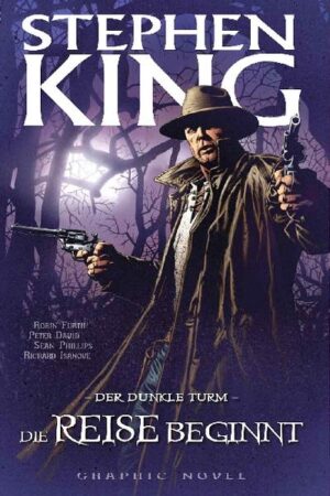 Am Anfang der Suche… Stephen Kings Saga Der Dunkle Turm fasziniert Leser seit über 30 Jahren. Nun werden zum ersten Mal die Geschichten aus Roland Deschains Frühzeit erzählt, die einer der facettenreichsten Figuren der Literatur auf faszinierenden Comic- Seiten neues Leben einhauchen! Roland entkommt nur knapp lebend der Schlacht am Jericho Hill. Als letzter Revolvermann macht er sich auf die Suche nach dem geheimnisvollen Dunklen Turm – dem einzigen Ort, an dem er seine aus den Fugen gehende Welt retten kann. Er folgt dem Mann in Schwarz, dem Zauberer, von dem es abhängt, ob Roland den Dunklen Turm findet.