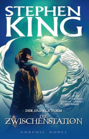 Der Tod in den Straßen von New York. Stephen Kings Saga Der Dunkle Turm fasziniert die Leser seit 30 Jahren. Die Zwischenstation, der neunte Band der epischen Graphic Novel, schildert Geschehnisse aus den Romanen tot und Schwarz, wo Rolands unablässige Suche nach dem Dunklen Turm ihren Anfang hat – oder doch ihr Ende? Der Mann in Schwarz flieht durch die Wüste, und der Revolvermann folgt ihm. Aber ist das alles nur Illusion? Als wir Roland das letzte Mal trafen, war er seinem Erzfeind dicht auf den Fersen. Sein Weg führte ihn nach Tull, einer verschlafenen Kleinstadt mitten in der Wüste, wo die finstere Macht des Mannes in Schwarz bereits Wurzeln geschlagen hatte. Roland kam mit knapper Not mit dem Leben davon und hinterließ einen Haufen Leichen, doch nun hat er die Zwischenstation erreicht. Dort begegnet er Jake Chambers. Wer ist dieser aufgeweckte Junge? Und was hat er mit jener seltsamen Welt außerhalb von Mittwelt zu schaffen?