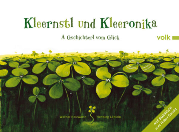 Schweinchen aus Marzipan, Schornsteinfeger mit Zylinder und ganz in schwarz, ein glänzender Cent - alle sollen für das flüchtige, aufregende, heiß ersehnte Glück sorgen. Das seltenste aller Glückssymbole und darum wohl auch das wertvollste ist und bleibt aber das vierblättrige Kleeblatt. Was für ein Glück also, dass Kleernstls und Kleeronikas Sprössling mit eins…zwei…drei…und da, noch eins, vier Blättern ausgestattet die Kleewiese in Begeisterung versetzt. Nur dicke, alte Grantler wie der Kleeorg weigern sich standhaft, an die Glück bringende Blattzahl zu glauben - ein Fehler, den auch das größte Glück in Reichweite nicht mehr ausbügeln kann? Werner Holzwarths und Henning Löhleins Wiesenbewohnern wurde von Gerald Huber mit viel Humor der schöne bairische Dialekt beigebracht. Herausgekommen ist ein wunderbares Geschenkbuch mit regionalem Charme: ein kleines Stück vom Glück mit geradezu schwarzhumoriger Pointe.