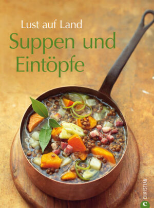 Schöpfen Sie eine Kelle selbstgekochter Fleischbrühe oder cremiger Gemüsesuppe aus den zahlreichen Möglichkeiten Ihres Suppentopfes! Deftige Eintöpfe heizen Ihnen an kalten Tagen ein, und 100 ausgewählte Rezepte aus der Landküche wärmen Körper und Seele: von der klassischen Ochsenschwanzsuppe über das cremige Brunnenkressensüppchen bis zum herzhaften Katentopf mit Schinken.