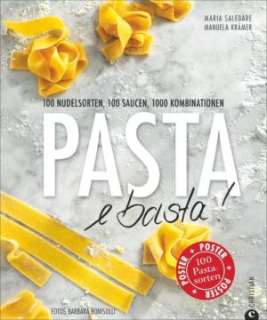 Wollten Sie schon immer einmal wissen, woher die Pasta kommt und in wie vielen verschiedenen Formen und Farben es sie gibt? Dieses Pasta Kochbuch verrät Ihnen so einiges über die berühmten Teigwaren und deren unglaubliche Vielfalt anhand von diversen Pasta Rezepten. Entdecken Sie Pasta für jeden Tag und erfahren Sie, welche Nudelsorte mit welcher Sauce kombiniert werden kann. Im umfassenden Rezeptteil mit schnellen Rezepten für jeden Tag finden sich 100 dieser Traumpaare, die eine perfekte Geschmackskombination versprechen. Darüber hinaus lernen Sie, wie Sie Pasta ganz leicht selber machen können. Sie werden sehen, Italienisch zu kochen wird mit diesem Kochbuch zum Kinderspiel!Inhaltsverzeichnis8 - UN DONO DEGLI DEIPasta ein Geschenk der Götter10 Pasta per sempre! Genuss für jeden Tag12 Andiamo in cucina Das Equipment14 Come facile Nudeln kochen aber richtig!16 - UN GRANDE AMOREPasta die große Liebe18 Pasta fresca & Pasta secca Frische & getrocknete Nudeln20 Pasta pasta? Der feine Unterschied22 I segreti della pasta Die inneren Geheimnisse24 I colori della pasta Bunt ist nicht nur schön26 I tipi della pasta Von Agnolitti bis Zitoni40 I parenti golosi Die köstlichen Verwandten42 Gli ingridienti principali Grundzutaten für Pasta & Saucen44 - PASTA FATTA IN CASAPasta hausgemacht56 - PASTA FREDDANudelsalate70 - PASTA IN BRODOSuppen90 - PASTA ASCIUTTANudeln mit Sauce222 - PASTA AL FORNOLasagne, Aufläufe & Co.246 - REGISTER254 - IMPRESSUM