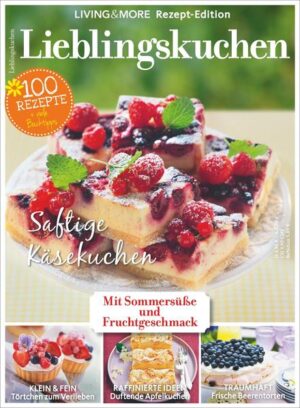 Obstzeit ist auch Kuchenzeit. Frischer, saftiger und köstlicher schmecken Kuchen nur mit den duftenden Äpfeln vom Markt oder den zuckersüßen Erdbeeren aus dem Garten. Neben Obstkuchen finden Sie hier aber auch geniale Backrezepte für kleine Törtchen und Schnittchen oder für blitzschnelle Kuchen. So macht Backen richtig Spaß und Lust auf mehr. Die 100 Rezepte bieten dafür reichlich Inspiration.