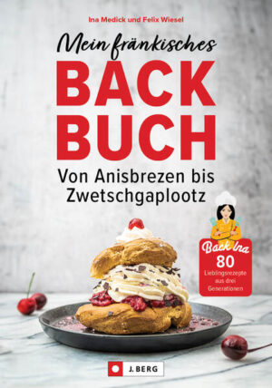 Fränkische Heimatküche - Von Küchla bis Cupcakes "Mein fränkisches Backbuch" - ein wahrer Schatz an köstlichen und traditionellen Backrezepten aus der Region Franken. Wenn Sie ein Fan von leckerem Gebäck und regionalen Spezialitäten sind, dann ist dieses Backbuch ein absolutes Muss! Das Backbuch startet mit einem ausführlichen Grundlagenteil. Das Grundrezept für Mürbeteig wird Sie mit seiner butterweichen Konsistenz und dem zarten Geschmack begeistern. Für himmlisch leichte und fluffige Kuchen ist das Grundrezept für Biskuitteig unverzichtbar. Der Rührteig ist ein wahrer Allrounder in der Backwelt. Neben den klassischen Teigarten darf natürlich auch der Hefeteig in einem fränkischen Backbuch nicht fehlen. Und wenn es um luftig-leckere Schätze geht, ist der Plunderteig Ihr bester Freund. Zusätzlich bieten wir Ihnen als perfekte Ergänzung für Ihre Backwerke die Verfeinerung mit köstlichen Ganache- und Buttercreme-Variationen an. Anschließend folgt fränkische Backkunst aus drei Generationen: klassisch-deftig, leichter mit Pfiff und neu interpretiert. 80 Lieblingsrezepte von Oma, Mama und Tochter. Von herzhaften Broten bis hin zu süßen Leckereien, dieses Buch ist randvoll mit traditionellen fränkischen Backrezepten, die Sie begeistern werden. Klassiker aus Omas besten Rezepten wie Fränkische Knieküchla oder Mamas Variationen wie aromatische Hollerküchle bis hin zu modernen Abwandlungen wie leckere Eierlikör-Cupcakes. Fränkisches Backwerk at its best. Immer fränkisch, niemals langweilig, immer unglaublich lecker! Kuchen, Gebäck, Süßspeisen, Herzhaftes - Unkomplizierte und leckere Backrezepte aus der fränkischen Backstube 80 Lieblingsrezepte aus Franken - traditionell bis modern interpretiert Von der erfolgreichen Bloggerin "BackIna"