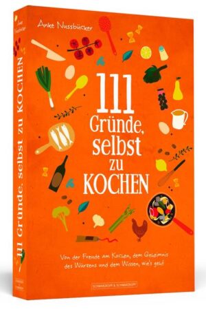 Selbstgekochtes schmeckt besser, ist gesünder, verbraucht weniger Ressourcen, bleibt erschwinglich, bringt Sinnlichkeit ins Rendezvous und Charme in jede Küchenparty. Die erste eigene Wohnung oder das Zimmer mit Gemeinschaftsküche, das erste Kind, Appetit auf Spaghetti, das erste Rote-Bete-Risotto in Weißwein, Besuch von den Eltern oder der Schwiegermutter, der gesündere Schokoladenpudding, der allererste Gänsebraten - Anlässe sowie handfeste Gründe, den Kochlöffel zu schwingen, mit dem Tourniermesser einem Radieschen zu Leibe zu rücken, ein Hühnerei auf dem Tassenrand aufzuschlagen oder den Liebsten von der Fertigdose Ravioli abzubringen, gibt es viele. Wer das Handwerk des Kochens erlernen möchte - sei es als Hobby oder schlicht für die (eigene) Gesundheit seiner Lieben -, findet in diesem Buch motivierende Geschichten übers Kochen, Zubereiten und das gemeinsame Genießen. EINIGE GRÜNDE Weil die guten Bratkartoffeln nur dem Liebsten gelingen. Weil gemeinsames Kochen jede Beziehung erprobt. Weil die eigene Küche mehr Platz für Zweisamkeit bietet. Weil Schokoladenpudding Männer nachts in die Küche lockt. Weil Liebstöckel den Geschmack viel schöner verstärkt. Weil Thüringer Klöße Heimatgefühle wecken. Weil Rote-Bete-Ragout an Science-Fiction erinnert. Weil die lieblichsten Kräuter auf der Fensterbank wachsen. Weil Atheisten wie das Jod im Salz der Erde sind. Weil die besten Partys in der Küche stattfinden. Weil der Mensch von Brot alleine nicht leben kann. Weil Sauerkraut Pickel verschwinden lässt. Weil Linsen süß-sauer beim Schlankbleiben helfen. Weil Spargelspitzen ein erotisches Gemüse sind. Weil Fische in Butter schwimmen können. Weil gute Gänse auf der Wiese watscheln. Weil Löwenzahn nicht nur den Kaninchen mundet. Weil Artischocken ein regionales Gemüse sein können. Weil Kürbissuppe so einfach geht. Weil Bettelstudenten auch essen müssen. Weil Mikrowellen den Durst unserer Zellen veralbern. Weil Lieblingsspeisen meist von Großmüttern stammen. Weil für die Katze etwas übrig bleibt. Weil Aluminium womöglich Alzheimer verursacht. Weil Konservendosen an die Nieren gehen. Weil Zucchini so schrecklich vielseitig sind. Weil Spinat im Soufflé mit Hirse überrascht.