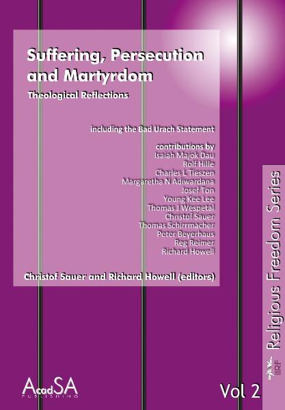 Suffering, Persecution and Martyrdom: The Bad Urach Consultation in 2009 worked on “Developing an evangelical theology of suffering, persecution and martyrdom for the global church in mission”. This volume presents the resultant Bad Urach Statement and most of the papers connected to this study process. In my global travels, I encounter persecution and religious liberty issues as a prime challenge to the Christian church. Dr Geoff Tunnicliffe, International Director, World Evangelical Alliance Mission is being done in the context of suffering and persecution and to undergird it with a solid biblical and theological foundation is the need of the hour. Godfrey Yogarajah, Executive Director, Religious Liberty Commission, World Evangelical Alliance From the perspective of reflective practitioners in church and mission leadership, we thank God for the Bad Urach Statement. Bertil Ekström, Executive Director, WEA Mission Commission Dr William Taylor, Global Ambassador, WEA and the Mission Commission The dimensions of persecution and martyrdom are at the heart of the biblical faith in both Testaments, and need to be given much more theological attention, such as this consultation did. Rev Dr Christopher JH Wright, Chair, Lausanne Theology Working Group The Religious Freedom Series is dedicated to the scholarly discourse on the issue of religious freedom in general and the persecution of Christians in particular. It is an interdisciplinary, international, peer reviewed, scholarly series, serving the interests of religious freedom. The Religious Freedom Series is produced by the International Institute for Religious Freedom, Bonn ― Cape Town ― Colombo