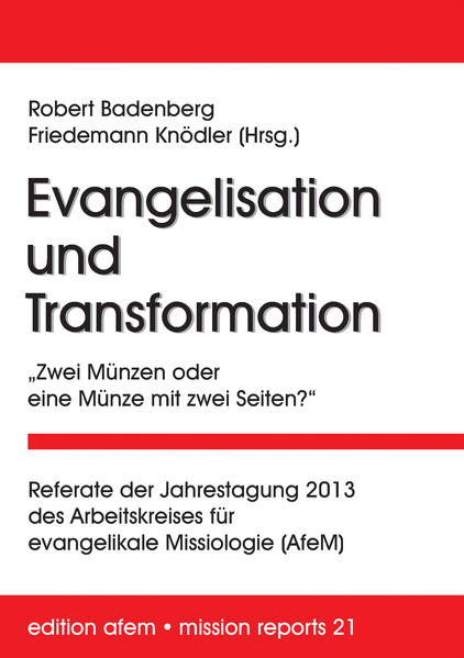 Vorwort: Robert Badenberg und Friedemann Knödler Michael Diener: Grußwort im Auftrag der Deutschen Evangelischen Allianz Thomas Schirrmacher: Einführung in die Diskussion Ulrich Parzany: Wir werden missional-und streichen evangelistische Dienste!? Tobias Faix: Dein Reich komme -Gesellschaftstransformation verstehen Volker Gäckle: Die transformatorische Theologie im Licht des Neuen Testaments Ron Kubsch: Wofür ist die Kirche da? Johannes Reimer: Evangelisation-Grund, Motiv und Ziel Thomas Schirrmacher: Das biblische Mandat, die Welt zu retten-innerlich wie äußerlich-ganz privat und ganz global Marc Jost: Verhaltenskodex für christliche Entwicklungshilfe-Eine Initiative der Schweizerischen Evangelischen Allianz Manfred W. Kohl: Biblical Stewardship-Biblische Haushalterschaft Michael Diener: Schlusswort