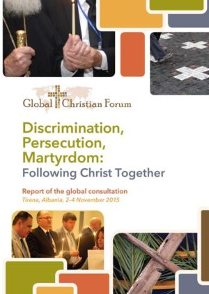 The Discrimination, Persecution, Martyrdom: Following Christ Together global consultation was convened and organised by the Global Christian Forum, together with the Catholic Church (Pontifical Council for Promoting Christian Unity), the Pentecostal World Fellowship, the World Council of Churches and the World Evangelical Alliance. It was first ever global ecumenical event on the topic and took place in Tirana, Albania, 2015
