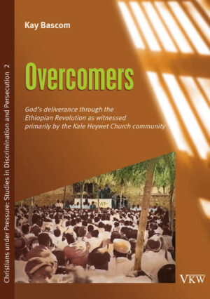 Overcomers bears witness in a time of discrimination and persecution to how God delivers His people. Both from leaders under severe pressure and from ordinary believers caught in the vortex of Marxist re-education and cultural upheaval, these testimonies primarily from the Kale Heywet Church community recount experiences during the Ethiopian Revolution (1974-1991). In Overcomers, the author Kay Bascom offers of a wealth of information pertaining to a crucial phase in the history of Ethiopia when the nation was suddenly thrust into communism and the church came under fire. The author’s participation as both insider and outsider brings to light authentic stories full of pulsating and detailed accounts of Ethiopian believers’ lives and faith, along with deep reflections related to the existential challenges brought about by the Ethiopian Revolution. The book’s many witnesses demonstrate God’s providential interventions in the persecuted church’s time of critical need—as He is doing currently in Ethiopia—including eye witness accounts and reflections on the horrific nature of the Red Terror. Overcomers advances fresh perspectives on mission and state encounters, and on mission and church relationships during the military rule, an ugly chapter in Ethiopia’s modern political history. Furthermore, the book provides rich and penetrating insights on the general and local history of Ethiopia freshly told, revealing local dynamics within the larger historical and political context of the nation. Dr. Charles and Kay Bascom with their three young sons first left the United States in 1964 to serve with SIM in medical missions in Ethiopia. The Bascoms returned there periodically through the 1970s, 1980s, and 1990s. This drew them into the experience of the Kale Heywet Church community during the Ethiopian Revolution. When it was over, Kay assisted SIM’s former East Africa Director with the documentation of the Church’s two-decade repression. Over one hundred people were interviewed and drafts checked by executive officers of the Kale Heywet Church. Kay Bascom makes her home in Manhattan, Kansas.
