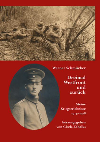 Werner Schmücker steht stellvertretend für eine ganze Generation Kriegsteilnehmer des Ersten Weltkrieges - der Urkatastrophe des 20. Jahrhunderts. Er meldete sich, 27-jährig, am 16. August 1914 freiwillig für den Kriegseinsatz. Bis Ende Februar 1916 kämpfte Werner Schmücker in den Stellungskämpfen um Reims und beschreibt in seinen Kriegserinnerungen eindringlich, ohne jedoch Zweifel an der Sinnhaftigkeit des Krieges aufkommen zu lassen, die Härte der Stellungskriegskämpfe. Er nahm an der Schlacht an der Somme (Juli 1916), an den Stellungskämpfen in Artois, an der Schlacht von Arras (Mai 1917) und an den Kämpfen bei Lens (August 1917) teil. Am 25. Juli 1918 wurde Werner Schmücker aus der Armee entlassen. Seine Beschreibungen sind vor allem durch einen hohen Realismus gekennzeichnet, das heißt, er vermeidet eine Heroisierung und Verklärung des Ersten Weltkrieges. Selten finden sich aber auch Wertungen über die Härte des Krieges oder über Entscheidungen seiner Vorgesetzten.