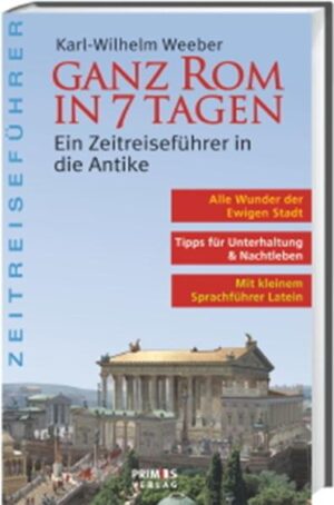 Schon in der Antike war Rom ein beliebtes Reiseziel für Besucher aus dem ganzen Imperium und darüber hinaus. Karl- Wilhelm Weebers Zeitreiseführer - geschrieben für Reisende, die im 2. Jahrhundert n. Chr. die Ewige Stadt besuchen - bietet alles, was man für den Aufenthalt im Rom der Kaiserzeit wissen muss. Das erste Kapitel „Willkommen in Rom“ enthält praktische Informationen zu Anreisemöglichkeiten, der besten Reisezeit, Währung, Unterkunft, Essen & Trinken, Shopping sowie Land und Leuten. Kästen verweisen auf die „Top Ten der Sehenswürdigkeiten" in der Millionenstadt sowie die „Do’s and Don’ts“ der guten Sitten, die ein Besucher kennen sollte. Außerdem gibt es einen „Steckbrief Rom“ und einen „Feste- Guide“. Auf 14 Stadtspaziergängen für 7 Tage führt der Reiseführer anschließend durch Rom. En passant erfährt man dabei nicht nur viel über die Sehenswürdigkeiten, sondern auch über kulturgeschichtliche Zusammenhänge und Hintergründe. Unter der Rubrik Facta bieten Kästen Wissenswertes auf einen Blick, unter der Rubrik Mirabilia erfährt der Leser Kurioses, und die Dicta liefern dazu Zitate prominenter Zeitgenossen. Abbildungen der Sehenswürdigkeiten und Karten zur Orientierung, außerdem eine Liste der wichtigen öffentlichen Bauten im Anhang und ein kleiner Sprachführer Latein runden den Band ab.