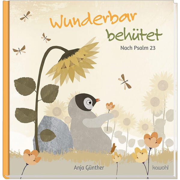 Wunderbar behütet Im neuesten Band aus der beliebten Kinderbuch-Reihe von Anja Günther entdeckt der kleine Pinguin die wunderbare Welt des Psalm 23. Auf seine ganz eigene Weise nimmt er die Kleinsten mit auf seinem Weg durch Höhen und Tiefen eines Pinguin-Lebens. Phantasievoll, mit viel Humor und Liebe zum Detail werden dabei die Zusagen aus dem beliebtesten Psalm vor Augen geführt und in kindgerechter Sprache erzählt. Ob entspannt auf einer Wiese, im tropischen Regenschauer oder in tiefer, dunkler See zwischen bedrohlichen Fischen-der Pinguin weiß sich begleitet und bewahrt. Spielerisch springt diese Botschaft und wunderbare Gewissheit auch auf die kleinen und großen Leser über: "In jeder Situation bist du geborgen und wunderbar behütet."