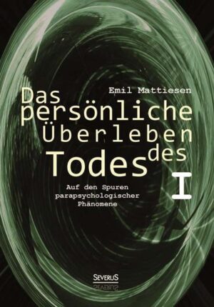 Seit Menschengedenken existiert die eine zentrale Frage: Was passiert mit uns nach dem Tode? Nicht nur in philosophischen Zusammenhängen, auch auf praktischer Ebene gelangen Forscher zu erstaunlichen Ergebnissen. Emil Mattiesen ist einer der wichtigsten Vertreter der deutschen Parapsychologieforschung. Sein dreibändiges Hauptwerk „Das persönliche Überleben des Todes“ gilt seit seinem Erscheinen 1936- 39 als Standardwerk der Parapsychologie und hat bis heute nicht an Bedeutung verloren. Mattiesen nähert sich der Frage nach dem Weiterleben auf empirischer Basis: In seinem Hauptwerk belegt er seine Theorien mit faszinierenden Berichten aus Séancen, von Medien und Augenzeugen parapsychologischer Phänomene. Seine Beweise für ein Leben nach dem Tod konnten bislang nicht widerlegt werden. Mattiesens Studien sind grundlegend und insbesondere der Umfang seiner Untersuchungen genießt noch heute in der Forschung hohe Anerkennung. 'Ängste und Sorgen, Befürchtungen und Hoffnungen, Liebe und Haß, namentlich aber die Aufregungen eines katastrophalen Todes, welche noch in das im Sterben zutage tretende Unterbewußtsein hinüberzittern, werden von diesem in Form von Autosuggestionen mit hinübergenommen in den veränderten Zustand und suchen sich von dorther noch materiell zu verwirklichen, wenn die neuen Lebensbedingungen das Ich schon nach einer ganz andern Richtung weisen.‘ Wie ein ‚Nachtwandelnder‘ setzt der Abgeschiedene z.B. seine ‚nächtlichen Gänge‘ in dem Hause fort.‘ In SEVERUS Verlag wurden die drei Bände neu aufgelegt. EAN: 978- 3- 86347- 537- 6 (Bd. 1), 978- 3- 86347- 539- 0 (Bd. 2), 978- 3- 86347- 541- 3 (Bd. 3)