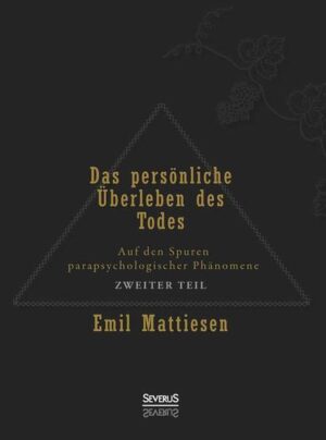 Seit Menschengedenken existiert die eine zentrale Frage: Was passiert mit uns nach dem Tode? Nicht nur in philosophischen Zusammenhängen, auch auf praktischer Ebene gelangen Forscher zu erstaunlichen Ergebnissen. Emil Mattiesen ist einer der wichtigsten Vertreter der deutschen Parapsychologieforschung. Sein dreibändiges Hauptwerk „Das persönliche Überleben des Todes“ gilt seit seinem Erscheinen 1936- 39 als Standardwerk der Parapsychologie und hat bis heute nicht an Bedeutung verloren. Mattiesen nähert sich der Frage nach dem Weiterleben auf empirischer Basis: In seinem Hauptwerk belegt er seine Theorien mit faszinierenden Berichten aus Séancen, von Medien und Augenzeugen parapsychologischer Phänomene. Seine Beweise für ein Leben nach dem Tod konnten bislang nicht widerlegt werden. Mattiesens Studien sind grundlegend und insbesondere der Umfang seiner Untersuchungen genießt noch heute in der Forschung hohe Anerkennung. 'Ängste und Sorgen, Befürchtungen und Hoffnungen, Liebe und Haß, namentlich aber die Aufregungen eines katastrophalen Todes, welche noch in das im Sterben zutage tretende Unterbewußtsein hinüberzittern, werden von diesem in Form von Autosuggestionen mit hinübergenommen in den veränderten Zustand und suchen sich von dorther noch materiell zu verwirklichen, wenn die neuen Lebensbedingungen das Ich schon nach einer ganz andern Richtung weisen.‘ Wie ein ‚Nachtwandelnder‘ setzt der Abgeschiedene z.B. seine ‚nächtlichen Gänge‘ in dem Hause fort.‘ In SEVERUS Verlag wurden die drei Bände neu aufgelegt. EAN: 978- 3- 86347- 536- 9 (Bd. 1), 978- 3- 86347- 538- 3 (Bd. 2), 978- 3- 86347- 540- 6 (Bd. 3)