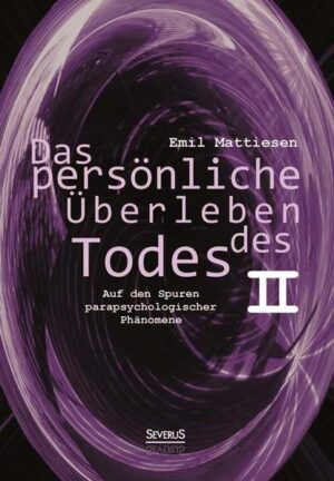 Seit Menschengedenken existiert die eine zentrale Frage: Was passiert mit uns nach dem Tode? Nicht nur in philosophischen Zusammenhängen, auch auf praktischer Ebene gelangen Forscher zu erstaunlichen Ergebnissen. Emil Mattiesen ist einer der wichtigsten Vertreter der deutschen Parapsychologieforschung. Sein dreibändiges Hauptwerk „Das persönliche Überleben des Todes“ gilt seit seinem Erscheinen 1936- 39 als Standardwerk der Parapsychologie und hat bis heute nicht an Bedeutung verloren. Mattiesen nähert sich der Frage nach dem Weiterleben auf empirischer Basis: In seinem Hauptwerk belegt er seine Theorien mit faszinierenden Berichten aus Séancen, von Medien und Augenzeugen parapsychologischer Phänomene. Seine Beweise für ein Leben nach dem Tod konnten bislang nicht widerlegt werden. Mattiesens Studien sind grundlegend und insbesondere der Umfang seiner Untersuchungen genießt noch heute in der Forschung hohe Anerkennung. 'Ängste und Sorgen, Befürchtungen und Hoffnungen, Liebe und Haß, namentlich aber die Aufregungen eines katastrophalen Todes, welche noch in das im Sterben zutage tretende Unterbewußtsein hinüberzittern, werden von diesem in Form von Autosuggestionen mit hinübergenommen in den veränderten Zustand und suchen sich von dorther noch materiell zu verwirklichen, wenn die neuen Lebensbedingungen das Ich schon nach einer ganz andern Richtung weisen.‘ Wie ein ‚Nachtwandelnder‘ setzt der Abgeschiedene z.B. seine ‚nächtlichen Gänge‘ in dem Hause fort.‘ In SEVERUS Verlag wurden die drei Bände neu aufgelegt. EAN: 978- 3- 86347- 537- 6 (Bd. 1), 978- 3- 86347- 539- 0 (Bd. 2), 978- 3- 86347- 541- 3 (Bd. 3)