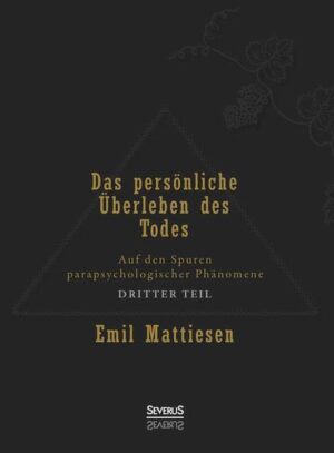 Seit Menschengedenken existiert die eine zentrale Frage: Was passiert mit uns nach dem Tode? Nicht nur in philosophischen Zusammenhängen, auch auf praktischer Ebene gelangen Forscher zu erstaunlichen Ergebnissen. Emil Mattiesen ist einer der wichtigsten Vertreter der deutschen Parapsychologieforschung. Sein dreibändiges Hauptwerk „Das persönliche Überleben des Todes“ gilt seit seinem Erscheinen 1936- 39 als Standardwerk der Parapsychologie und hat bis heute nicht an Bedeutung verloren. Mattiesen nähert sich der Frage nach dem Weiterleben auf empirischer Basis: In seinem Hauptwerk belegt er seine Theorien mit faszinierenden Berichten aus Séancen, von Medien und Augenzeugen parapsychologischer Phänomene. Seine Beweise für ein Leben nach dem Tod konnten bislang nicht widerlegt werden. Mattiesens Studien sind grundlegend und insbesondere der Umfang seiner Untersuchungen genießt noch heute in der Forschung hohe Anerkennung. 'Ängste und Sorgen, Befürchtungen und Hoffnungen, Liebe und Haß, namentlich aber die Aufregungen eines katastrophalen Todes, welche noch in das im Sterben zutage tretende Unterbewußtsein hinüberzittern, werden von diesem in Form von Autosuggestionen mit hinübergenommen in den veränderten Zustand und suchen sich von dorther noch materiell zu verwirklichen, wenn die neuen Lebensbedingungen das Ich schon nach einer ganz andern Richtung weisen.‘ Wie ein ‚Nachtwandelnder‘ setzt der Abgeschiedene z.B. seine ‚nächtlichen Gänge‘ in dem Hause fort.‘ In SEVERUS Verlag wurden die drei Bände neu aufgelegt. EAN: 978- 3- 86347- 536- 9 (Bd. 1), 978- 3- 86347- 538- 3 (Bd. 2), 978- 3- 86347- 540- 6 (Bd. 3)