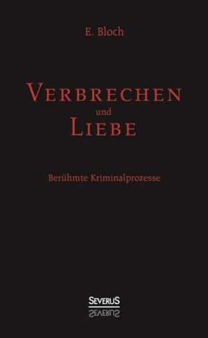 Großes wirkt die Liebe: Aufbauerin und Zerstörerin zugleich der Menschheit. Begleiten wir sie hier auf ihrem Zuge der Vernichtung, so spüren wir hinter ihrer Allgewalt doch zugleich: dass sie auch die Macht besitzen muss, wie das Schlechte, so das Beste und Edelste im Menschen zur Entfaltung zu bringen. Und wir beugen uns demütig vor ihrer Majestät.' Schauderhaft ist diese Sammlung berühmter Kriminalprozesse vergangener Jahrhunderte. Bloch schildert virtuos die spektakulären Fälle der Angeklagten von ihren unverdorbenen Anfängen bis zum bitteren Prozess.