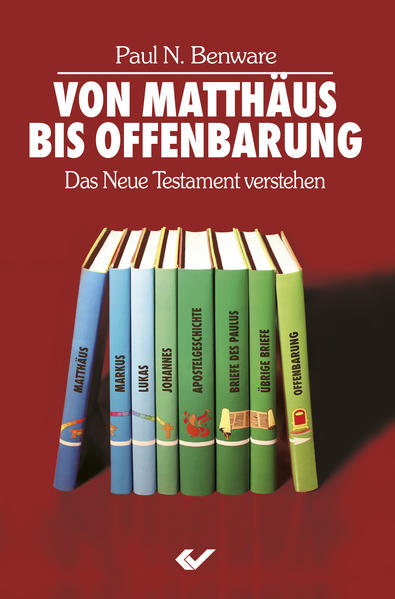 Jesus Christus ist der Schlüssel zu Gottes Neuem Bund, das zentrale Thema des Neuen Testaments. Um diesen Neuen Bund zu würdigen und zu verstehen, muss man Leben und Umfeld von Jesus Christus und den Schreibern des Neuen Testaments untersuchen. 'Von Matthäus bis Offenbarung' beleuchtet die Vorwegnahme, Einsetzung und Erfüllung des Neuen Bundes. Dr. Benware untersucht.-alle 27 Bücher des Neuen Testaments,-chronologisch das Leben von Jesus Christus,-die politischen Machtverhältnisse und das Römische Reich im ersten Jahrhundert,-die Zeit zwischen den Testamenten. Das Buch enthält zahlreiche Tabellen, Karten und Abbildungen und ist ein wertvolles Handbuch zum Studium des Neuen Testaments.