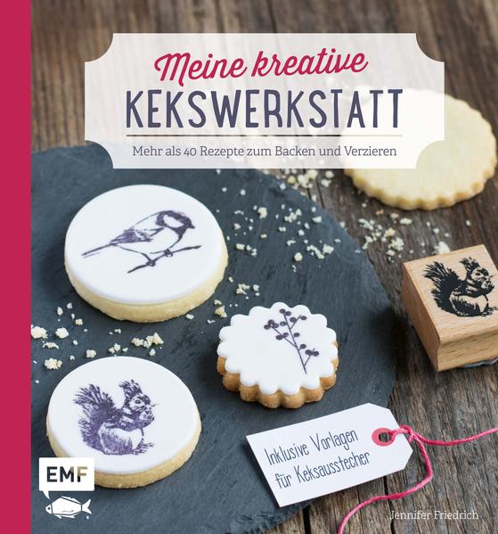 Rhabarberkekse, Macadamia-Cookies mit weißer Schokolade und originelle Stempelkekse - dieses Buch garantiert Keksglück das ganze Jahr über! Jennifer Friedrich, die auf ihrem Blog „Monsieur Muffin“ ihre Leser regelmäßig mit zuckersüßen Köstlichkeiten begeistert, präsentiert Anleitungen zum Backen, Verzieren und Verschenken von Keksen. Im Grundlagenteil erfahren Sie alles über die Grundzutaten und die benötigten Utensilien. Außerdem bekommen Sie ein Basisrezept mit einer veganen, glutenfreien und zuckerfreien Variante sowie die wichtigsten Verziertechniken an die Hand. Mit mehr als 30 Rezepten können Sie in die Welt der Kekse eintauchen und sich und Ihre Liebsten verwöhnen. Inklusive Vorlagen für Ausstechformen und hübsche Geschenkanhänger.