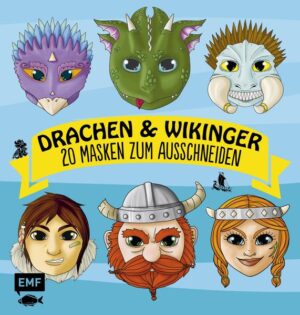 Kinder lieben es, in verschiedene Rollen zu schlüpfen und sich zu verkleiden. Da kommt ein Buch mit 20 verschiedenen Masken gerade Recht. Egal ob ob tapferer Krieger, stattlicher Wikingerhäuptling oder glühender Dorndrache für jeden Geschmack ist hier das passende Gesicht dabei. Auf festem Papier gedruckt, können die Kids die Bilder nach Lust und Laune bemalen oder mit den beigelegten Leuchtstickern verzieren ausgeschnitten und mit einem Gummiband versehen sind sie der Hit auf jeder Geburtstagsoder Faschingsparty.