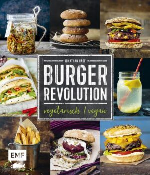 Auf einen guten Burger gehört zwangsläufig Fleisch? Falsch gedacht! In seinem Buch „Burger-Revolution“ zeigt der Foodfotograf Jonathan Häde, dass die vegetarischen und veganen Varianten von Burger, Pommes & Co. normalem Fast Food in nichts nachstehen. Pilz-Maronen-Burger, Smoked BBQ-Burger, Thymian-Fritten, Coleslaw oder Ingwerlimonade: Entdecke über 50 leckere und ausgefallene Rezepte für Burger, Buns, Beilagen, Saucen, Getränke und mehr. Mit Quinoa, Halloumi oder Rote Bete entsteht 100 % selbst gemachtes Fast Food für Genießer. Inklusive kleiner Zutatenkunde und Grundwissen rund um das Thema Burger. Starte deine Burger-Revolution!