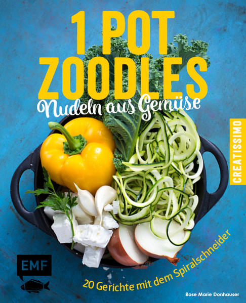 Für kalorienbewusste Hobbyköche und für alle, die die schnelle Küche lieben: In „One Pot Zoodles“ stecken 20 bunte und kohlenhydratreduzierte Gerichte zu den beiden Kochtrends der Stunde: Kochen in einem Topf und Kochen mit dem Spiralschneider - bunte „Nudeln“ aus Gemüse wie Zucchini oder Möhren, kombiniert mit feiner Soße, etwa Zoodles Carbonara oder Shrimp-Zooldes mit Tomaten. Und das Beste: Weniger Abwasch lässt mehr Zeit für Schönes.