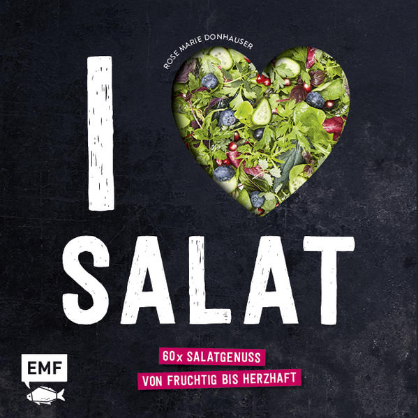 So abwechslungsreich war Salat noch nie! Die mehr als 60 knackfrischen Salatkreationen für Fleischesser, Fischliebhaber oder Vegetarier aus „I Love Salat“ sind gesund und bieten wahre Geschmacksexplosionen. Ob Kartoffel-, Nudel-, Kichererbsen- oder Pflücksalate, die spannenden Zutatenkombinationen bringen garantiert Abwechslung in den Salatalltag. Da ist der schnöde Eisbergsalat definitv von gestern. Ab jetzt gibt es Antipasti-Salat aus dem Backofen, Nudelsalat mit grünem Spargel oder Ingwer-Fenchel-Salat. Tricks zu hausgemachten Dressings, Toppings und leckeren Beilagen gibt es obendrauf. Das ist Salatpower pur!