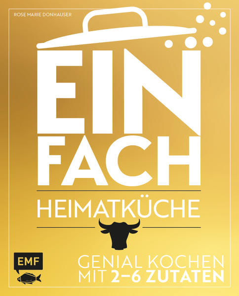 Bodenständige Gerichte liegen voll im Trend! Regionale Produkte und Traditionsrezepte von der Mutter oder der Großmutter, die eine Hinwendung nach Vertrautheit und der Sehnsucht nach Heimat symbolisieren, sind gefragt wie nie zuvor. Kein Wunder: Zuhause schmeckt’s einfach am besten! Egal ob Wiener Schnitzel, Bohnen, Birnen & Speck, Heringssalat, Kartoffelrösti, Sauerbraten oder die klassische Bayrisch Creme: in diesem Kochbuch präsentieren sich 150 traditionell-gutbürgerliche Rezepte, die jeder kennt und liebt. Die Gerichte sind ebenso vielfältig wie umfangreich und decken Vorspeisen, Hauptgerichte und Desserts ab. Das Besondere daran: Diese klassischen Rezepte kommen mit nur maximal 6 Zutaten aus. Durch die extrapraktische Schriftgröße und die bebilderten Zutaten lassen sich die Rezepte gut nachvollziehen und sind im Handumdrehen zubereitet. Auf dieser kulinarischen Reise durch die verschiedenen Regionen der deutschsprachigen Küche entdeckt jeder sein persönliches Lieblingsgericht wieder.