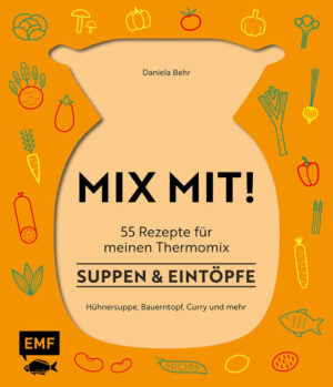 Fix gemixt mit der Thermo-Küchenmaschine - Die erfolgreiche Mix Mit-Reihe mit leckeren Rezepten für die ganze Familie geht weiter! Gerade bei der Zubereitung von Suppen und Eintöpfen ist die Thermo-Küchenmaschine ein unverzichtbares Hilfsmittel geworden. Alle Zutaten kommen in den Topf und heraus kommt die fertige wärmende und satt machende Suppe. Hähnchen-Bulgur-Eintopf, Bärlauchsuppe, Spätzletopf oder ganz klassisch die Linsensuppe und der Bauerntopf - bei den 55 Rezepten ist für jeden Geschmack etwas dabei. Hilfreiche Tipps und Tricks von der erfahrenen Köchin und Bloggerin Daniela Behr (www.danistreueküchenfee.de), die seit Jahren mit der Thermo-Küchenmaschine arbeitet, machen das Nachkochen ganz einfach. Die stimmungsvollen Fotos zu jedem Gericht machen Lust, sofort loszulegen!