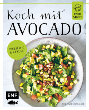 1 Zutat - 25 unterschiedliche Gerichte: hier steht die Avocado im Mittelpunkt! Avocado ist das Trendfood der Gegenwart! Sie schmeckt nicht nur, sondern steckt voller guter Inhaltsstoffe: gesunde Fette, Vitamin A und E, die gesundheitsfördernd für Herz, Nerven, Haut und Haar sind. In der Küche ist Avocado vielseitig einsetzbar und kann viel mehr als bloß die altbekannte Guacamole. Wie wäre es mit Salaten, Smoothies, Snacks oder sogar Desserts? Süßkartoffelchips mit Avocado-Käse, fruchtig-süße Avocado-Gläser oder Schokomouse mit Avocado und Banane - für jeden Geschmack ist hier etwas dabei.