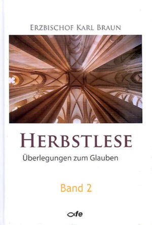 In einem breiten Spektrum von Themen versammeln die vorliegenden zwei Bände der „Herbstlese“ Vorträge des emeritierten Erzbischofs von Bamberg, Dr. Karl Braun. Sie sind hauptsächlich in den letzten Jahren entstanden. Die Texte eines geistlich geprägten Bischofs dienen der Verkündigung