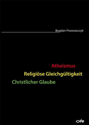 Diese aktuelle Schrift bietet wertvolle Diskussionshilfen und Gedankenanstöße bei der Reflexion über Themen, die von großer Bedeutung sind für die heutige Zeit vor allem in Europa. Prof. Ferdinand Graf Kinsky schreibt: „Der Autor, katholischer Priester und Seelsorger, gibt in seiner sowohl wissenschaftlichen wie vom christlichen Glauben geprägten und damit missionierenden Auseinandersetzung mit den westlichen Problemen des heutigen Menschen in einer zunehmend agnostischen und religionsfeindlichen Gesellschaft eine klare Orientierung…“ Bogdan Piwowarczyk wurde 1948 in Polen geboren und ist zur Zeit in München in der Pfarrei St. Peter tätig.