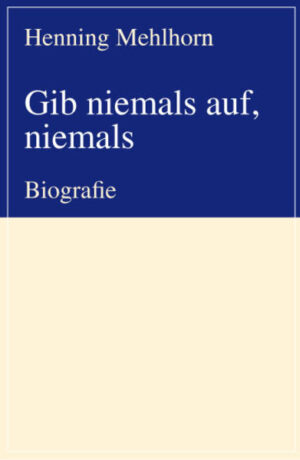 „Gib niemals auf, niemals“ Eine Sache aufgeben bedeutet für sich selbst immer einen Verlust an Persönlichkeit. Es ist jedoch notwendig, sich seine Persönlichkeit zu erhalten. Darum kämpfe, kämpfe für deine Sache um deiner selbst Willen. Du wirst gewinnen! Denn der große Erfolg setzt sich stets aus kleinen Erfolgen zusammen. Der Bruder des Autors ist mit 28 Jahren einer der jüngsten Doktoren (Professor) der DDR. Im Gegensatz dazu ist der Autor als dessen jüngerer Bruder wegen versuchter Republikflucht inhaftiert. Mit 25 Jahren aus dem Strafgefangenenlager Unterwellenborn (Stahl und Walzwerk Maxhütte) entlassen, hat er zwei vergebliche Versuche in der Abendschule das Abitur zu erwerben und ein abgebrochenes Fachschulstudium hinter sich. Trotz des Berufes eines Maurers hat er bisher in verschiedenen Bereichen nur als Hilfsarbeiter gearbeitet. Mit 26 Jahren arbeitet er wieder als Hilfsarbeiter auf einer vom Staatsanwalt festgelegten Stelle. Seine Frau hat sich von ihm scheiden lassen und auch das Erreichen seiner Fahrerlaubnis ist ein Fehlschlag. Von allen Seiten schlägt ihm Verachtung entgegen. Er ist unten! In dieser Phase seines Lebens beschließt er, sein altes Ziel, Kunsthistoriker zu werden, wieder aufzunehmen und die DDR für immer hinter sich zu lassen.