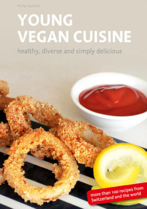 "Young Vegan Cuisine" combines a enormous food diversity and great taste with the advantages of the plant based kitchen as health, well-being environment and climate protection. Over 100 delicious and uncomplicated recipes with great pictures but without complicated ingredients are waiting for you to be tried out. "Eating less or no animal products is one of the most effective ways of climate protection that everybody can follow. Philip Hochuli shows in his book that this has nothing in common with abandonment. In contrast it s much more about a new creativity in cooking." Greenpeace - "This cookbook facilitates with its delicious and easy recipes the transfer to a vegan diet. Thereby one does not only support one s well being but protect the environmet and participates actively in animal protection." Swiss Union For Vegetarianism (SVV) - "Philip Hochuli proves with his laborious configured first book impressively the diversitiy of the vegan cuisine." Peter Buff, Restaurant Lägernstübli, Boppelsen