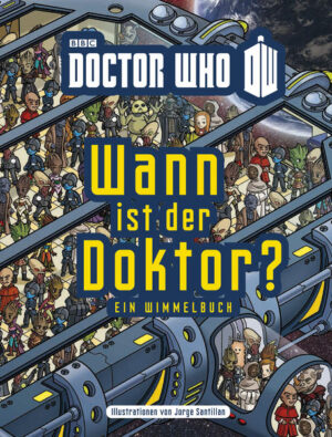 Bis zum Ende der Welt! Die TARDIS befördert den Doktor durch Raum und Zeit, ohne zu wissen, wo oder wann sie als nächstes landen wird. Manchmal kann der Doktor entscheiden, wohin die Reise geht, doch in der Regel übernimmt das die TARDIS für ihn und führt ihn weit in die Zukunft oder zurück in die Vergangenheit bis an den Anfang des Universums selbst. Aber immer geht etwas vor sich. Egal in welcher Zeit sich der Doktor wiederfindet, nichts ist so, wie es sein sollte. Die Grenzen der Zeit verschwimmen, Mumien treiben bei den ersten Olympischen Spielen ihr Unwesen, die Höhlenmenschen besuchen die alten Aztekentempel und überall tauchen einfach Aliens auf … Die Reisen des Doktors können ihn wirklich überall hinführen! Das ist wohl auch der Grund, warum man ihn so schwer finden kann. Suche in diesem bunten Wimmelbuch nach ihm und seinen treuen Begleitern, den Ponds, und entdecke einige der erstaunlichsten Epochen der Weltgeschichte. Und, damit es nicht langweilig wird, sind ihnen eine ganze Reihe ihrer bekanntesten Gegner auf den Fersen und an jeder Ecke warten geheime Überraschungen! Mit Illustrationen von Jorge Santillan.