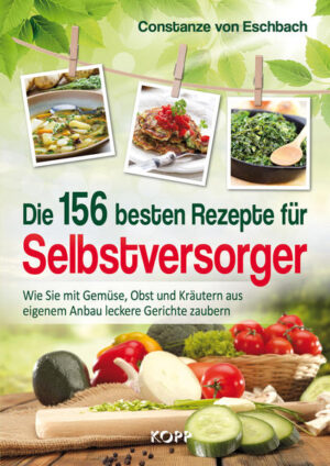 Selbst Angebautes lecker zubereiten Was könnte besser schmecken als frisch Geerntetes aus dem eigenen Garten? In diesem Buch präsentiert Ihnen Constanze von Eschbach 156 Rezeptideen für die Zubereitung von selbst kultiviertem Gemüse, Obst und Kräutern. Sie vermittelt Ihnen in kompakter Form zudem das Basiswissen der Selbstversorgung. Von der Radieschensuppe über den Holunderauflauf bis zum Kürbissalat - in diesem Buch finden Sie 156 Rezepte für Gemüse, Obst und Kräuter aus Ihrem Selbstversorgergarten. 156 Ideen, die inspirieren. Erleben Sie beispielsweise, wie vielfältig Sie Zucchini einsetzen können. Welche schmackhaften Gerichte man aus Bohnen zaubern kann. Oder wie Bärlauch Ihre Küche bereichert. Als Besonderheit des Buches hat Constanze von Eschbach die Rezepte nach Jahreszeiten gegliedert. Denn natürlich ist es sinnvoll, die Lebensmittel dann zu essen, wenn ihre Ernte ansteht. Dann schmecken sie am besten. Neben »klassischen« Vorspeisen, Hauptgerichten und Desserts bietet Ihnen das Buch Rezepte für Gaumenfreuden wie Saucen, Pürees, Gelees oder Marmeladen. Probieren Sie doch mal ein feines Apfel-Quitten-Gelee. Oder ein Püree aus Mangold, Knoblauch, Sellerie und Möhren. Oder backen Sie ein herzhaftes Landbrot. Auch dazu finden Sie ein Rezept im Buch. Speziell mit Blick auf den Winter bringt Ihnen Constanze von Eschbach die verschiedenen Methoden der Haltbarmachung nahe. Und weil sich bei den unterschiedlichen Gemüse-, Obst- und Kräutersorten mal die eine, mal die andere Art der Konservierung anbietet, erfahren Sie, welche Methode Sie bei welchem Lebensmittel anwenden sollten. Kompakt zusammengefasst: Das Basiswissen der Selbstversorgung Constanze von Eschbach betreibt bereits seit vielen Jahren einen Selbstversorgergarten. Die Erfahrungen, die sie dabei gesammelt hat, gibt sie im zweiten Teil des Buches weiter. Kurz und leicht verständlich vermittelt sie Ihnen wichtiges Wissen über den richtigen Standort von Pflanzen, über Bodenqualität, Kompost, Permakultur und vieles andere. Die Autorin hat für Sie darüber hinaus einen Plan des Gartenjahres erstellt. Ob Vorbereiten der Beete im März oder das Lockern und »Lüften« des Bodens im November - durch die Übersicht wird auf einen Blick klar, welche Aufgaben in welchem Monat anstehen. Besonders nützlich: Zu jeder Pflanze des Selbstversorgergartens finden Sie einen kurzen Steckbrief. Zeit der Aussaat, benötigte Pflege, Eignung für die Permakultur, Erntezeit … Sie sind in Sekunden informiert.