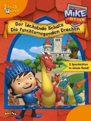 Mike ist ein kleiner Ritter, genauer gesagt ist er ein Ritter- Lehrling. Und als solcher hat er jede Menge Abenteuer zu bestehen. Schließlich wimmelt es in Glendragon, dem Königreich seines Vaters, nur so von Drachen, Trollen und anderen Fabelwesen. Da sein Vater oft auf Expedition ist, um fremde Länder zu erkunden, muss sich Mike ganz nebenbei um Schloss und Königreich kümmern. Neben seiner Ausbildung hat er also immer viel zu tun. Mutig, erfinderisch und mit Unterstützung der zwei Drachen Funki und Löschi und seinem treuen Pferd Galahad meistert Mike die täglichen Herausforderungen eines Ritters. Dieses Buch erzählt die ersten beiden TV- Episoden nach. Der lächelnde Schatz: Mike erhält von seinem Vater, dem König, sechs Bananen. Gemeinsam mit seinen besten Freunden, den Drachen Löschi und Funki sucht er ein sicheres Versteck für diesen Schatz, denn auch Mikes kleine Schwester Ivy, die Zauberschülerin, ist am Obst interessiert. Und schon bald nimmt die Anzahl der Früchte auf geheimnisvolle Weise ab. Die furchterregenden Drachen: Eigentlich sollte sich Mike um die Wäsche kümmern. Doch er möchte viel lieber furchterregende Drachen jagen. Weil es aber weit und breit keine furchterregenden Drachen gibt, spielen Löschi und Funki diese Rolle. Doch selbst mit Evis Zauberunterstützung will es Löschi einfach nicht gelingen, Angst einflößend zu wirken.