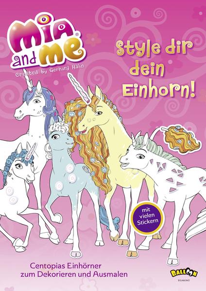 Kennst du all die bezaubernden Einhörner Centopias? In "Style dir dein Einhorn" kannst du sie nach Herzenslust ausmalen und mit vielen tollen Stickern dekorieren.