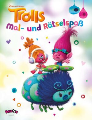 Extradicker Rätselspaß mit den Trolls! Viele tolle Rätsel und Malbilder rund um die Welt der Trolls warten hier auf dich!