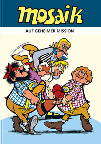 Auf geht’s nach Paris: Die Abrafaxe befinden sich mit dem Marquis de la Vermotte-Toupet auf geheimer Mission zum französischen Sonnenkönig Ludwig XIV. Doch im Wald, genauer gesagt, im Bayerischen Wald, da sind die Räuber! Zum Glück kommt ihnen die fantastische Knödelköchin Fanny zu Hilfe. Und genau ihretwegen gewinnt Califax auch noch das berühmte Knödelwettessen in Knödlingen. Alles in Butter? Fast … Wäre da nicht auch noch der bösartige Baron von Blechreder, der aus den Abrafaxen Hofnarren machen möchte … Ob ihm das gemeinsam mit seinem Hofalchemisten Alfanzius gelingt, was der gar nicht immer so strahlende Sonnenkönig von den Abrafaxen hält und welchen berühmten französischen Spaßmacher die drei in Paris treffen, das erfahrt ihr in diesem Buch. Enthält die MOSAIK Ausgaben des Jahrganges 1980 sowie ein 16-seitiges Begleitheft mit Skizzen und Figurinen. Dieses Buch ist ebenfalls als Flexcover-Ausgabe ohne 16-seitiges Begleitheft erschienen. (ISBN 978-3-86462-265-6, € 24,90) Seit 1955 erscheint monatlich das MOSAIK und ist damit die längste Comicgeschichte der Welt. Die Abrafaxe erleben hier seit 1976 die unglaublichsten Abenteuer: Sie können nämlich nicht nur um die Welt, sondern auch durch die Zeit reisen! Ihre in Handarbeit gefertigten, detailverliebt illustrierten und historisch recherchierten Geschichten haben Millionen Leser und Fans in über 20 Sprachen gefunden.