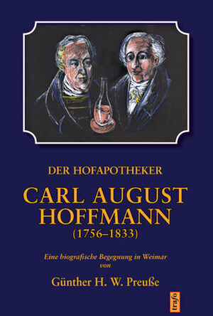 Johann Wolfgang von Goethe kannte ihn gut, den Hofapotheker Carl August Hoffmann. Nicht allein Jahrzehnte naher Nachbarschaft verbanden den Staatsminister und Dichter mit dem Inhaber und Betreiber der Hofapotheke am Markt. Er bezog dort viele der von ihm selbst, oder in der Familie benötigten Medikamente. Darüber hinaus so Unentbehrliches wie Papier, Siegellack und Tinte. Der auch heilkundige Goethe experimentierte mit Carl August Hoffmann gemeinsam in dessen Apothekenlabor. Diese besondere Arbeitswelt, das Mischen vielerlei Stoffe, alles Sieden und Glühen, Gerüche und Gerätschaften, aber auch manche markanten Wesenszüge des Hofapothekers verinnerlichte Johann Wolfgang von Goethe so, dass sie dichterisch verwandelt Eingang in einige seiner Werke fanden. Carl August Hoffmann wurde ihm zum Typus eines Apothekers. In den Dichtungen „Hermann und Dorothea“ oder „Faust“ darf man ihn durchaus wiedererkennen. Selbst einige Tagebucheintragungen erwähnen ihn. Carl August Hoffmann erwarb die Hofapotheke nach Jahren als Provisor im Jahr 1799 von seinem berühmten Vorgänger, dem Stadtarzt und Apotheker Dr. Wilhelm Heinrich Sebastian Buchholz. Für 34 Jahre wurde dann Hoffmann als Apotheker und wissenschaftlich Forschender eine geschätzte Institution Weimars. Seine unmittelbaren Nachfahren führten die Hof-apotheke seither bis in die heutigen Jahre. In einem Zeitsprung gelangen Leserinnen und Leser noch einmal an die Seite dieses zur Geschichte Weimars gehörenden Mannes.