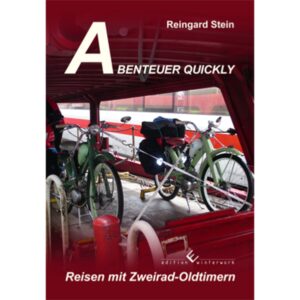 Dieses Buch gewährt in Tagebuchform einen Einblick in die Glücks- und Frustmomente eines Schraubers und Quickly-Fahrers, aus der Sicht der Ehefrau. Die beiden Zweirad-Oldtimer der Marke NSU-Quickly, Baujahr 1955 und 1956 wurden für unsere Reisen wieder fit gemacht. Und so „erfuhren“ wir Europa, von der südlichen Peripherie Hamburgs aus bis nach Rom und nach Oslo. Manche, mitunter böse Überraschungen hatten wir im Gepäck, aber nichts wiegt das Glücksgefühl auf, wenn die Maschinen durch die Landschaft schnurren und Ziele erreicht werden, an die wir selber nicht richtig zu glauben wagten. Geschichte und Geschichten am Wegesrand runden unsere Reiseerlebnisse ab und für ein Benzingespräch war immer Zeit.