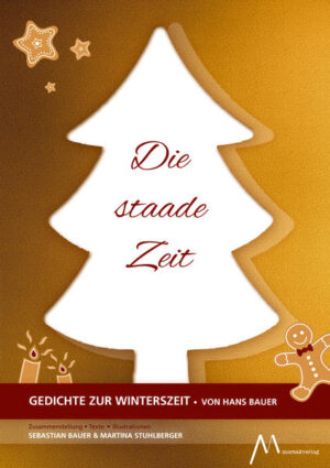 Sebastian Bauer & Martina Stuhlberger „Die staade Zeit“ Gedichte zur Winterszeit Advent und Weihnachten werden im bayerisch-österreichischen Raum oft liebevoll als die „staade Zeit“ bezeichnet. Die Zeit der duftenden Kekse, des herzerwärmenden Wohlgefühls, der nostalgischen Rückbesinnung auf Werte und Traditionen. Und: die langersehnte Zeit zum Lesen und lustvollen Schmökern. Ganz und gar nicht „von gestern“: Sebastian Bauer und Martina Stuhlberger haben die unveröffentlichten Mundartgedichte des verstorbenen Großvaters Hans Bauer im wahrsten Sinne wieder „ausgegraben“, ihnen neues Leben eingehaucht und sie auf 48 modern illustrierten Seiten mit eigenen Gedichten, Fotos, Liedern und bayerischen Brauchtümern kombiniert. „Die staade Zeit“ ist ein echtes Must-have für Jung und Alt: ob als Geschenkbüchlein zu Weihnachten, zum Vorlesen an Heiligabend oder als Liebhaberstück der bayerischen Mundart, Bräuche und Traditionen.