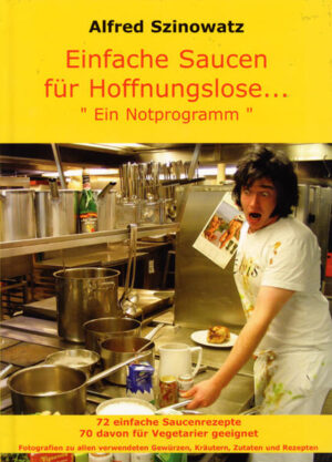 Einfache Saucen für Hoffnungslose. „ Ein Notprogramm “ ist vor allem jenen gewidmet, die in kleinen Mengen kochen, nicht viel Zeit oder Übung haben oder es als unmöglich ansehen, in kurzer Zeit eine gute Sauce mit wenigen Zutaten zuzubereiten. Versuchen Sie immer mit Freude und Spaß zu kochen und nicht zu verbissen an die Zubereitung heranzugehen. Bleiben Sie locker, auch wenn der Tag kommt, an dem Sie diese oder jene Sauce unter elegantem Rühren entsorgen werden. Alfred Szinowatz wurde 1961 in Wr. Neustadt in Österreich geboren und ist im niederösterreichischen Ebenfurth aufgewachsen. Seit 1986 ist sein Leben vom häufigen Wechsel der Aufenthaltsorte geprägt: Passagierschiffe, Amerika, Frankreich, Schweden, Italien und Schweiz, wo er im Moment lebt. Diese vielfältigen Wohnorte sind das Resultat seiner Entscheidung, nach der Kochlehre in Österreich im Ausland seine Kenntnisse zu vervollkommnen. Auf einem Schiff als Koch zu arbeiten war das erste Ziel. So fuhr er im Februar 1981 als Beifahrer in einem Lastwagen durch die damalige Deutsche Demokratische Republik nach Hamburg, um für ein Jahr als Koch auf einem Frachtschiff Erfahrungen zu sammeln. Danach folgte eine Zeit in Österreich