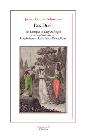 Johann Gottlieb Schummel (1748-1813) - Lehrer in Magdeburg und später Gymnasialprofessor in Breslau - machte sich vor allem mit der Schulsatire 'Spitzbart. Eine komi-tragische Geschichte für unser pädagogisches Jahrhundert' (1779) einen Namen. Demgegenüber fand 'Das Duell. Ein Lustspiel' (1773) weniger Beachtung. Das kleine Stück - tragikomisch wie der spätere Erfolgsroman - ist ein Plädoyer gegen die unzeitgemäßen Rituale standesbewusster Ehrenmänner. Eine Frau wirft sich couragiert zwischen die Kombattanten, ihren Bruder und ihren Ehemann, um so ein sinnloses Töten zu verhindern. Statt aber didaktisch zu belehren, bezwingt Schummel sein Publikum durch Affekt und Katharsis: Der durch adeligen Hochmut herausgeforderte Bürger offenbart ein Geheimnis, das durch Menschlichkeit statt klügelnde Moral besticht.