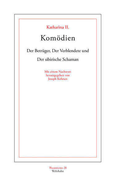 Diese Neuausgabe vereint die drei satirischen Komödien Katharinas II. gegen die Umtriebe geheimer Gesellschaften in Mittel- und Osteuropa: Der Betrüger, Der Verblendete und Der sibirische Schaman, aus dem Jahre 1786, die nach einer russischen Originalfassung sofort von einem Vertrauensmann der Kaiserin ins Deutsche übertragen und an die Öffentlichkeit sowohl in Russland als in Deutschland gebracht worden sind. Hierbei wurden weniger der europaweit verbreitete und durchwegs geachtete Freimaurerorden als dessen unheilvolle Auswüchse und Nebenerscheinungen angeprangert, womit dieser literarische Einsatz eine eindeutig politische Dimension erhielt und aus heutigem Blickfeld als ein Stück politisch engagierter Literatur zu werten ist. Joseph Kohnen, Jahrgang 1940. Studium der Germanistik, Altphilologie und Philosophie in Luxemburg, Nancy, Paris und Bonn. 1972 Promotion und 1982 Habilitation. Schwerpunkte der editorischen Arbeit: Aufklärung in Ostpreußen, insbesondere Königsberg (Hippel, Hamann, Lauson, Baczko, Lindner, Verlagswesen, Freimaurerei), Klassik (Jean Paul, Goethe) und Expressionismus (Trakl, Heym, Goll). Em. Professor für Neuere deutsche Literatur an der Universität Luxemburg und seit 1990 Ständiger Gastprofessor an der Staatlichen Kant-Universität Kaliningrad.