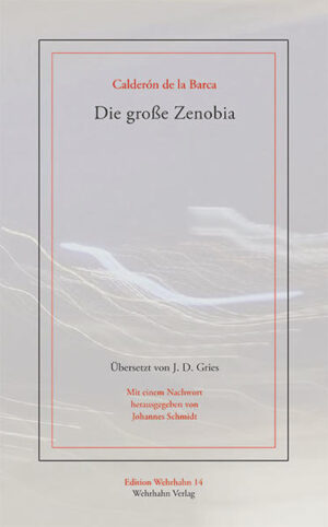 Eine tapfere Königin, die dem Römischen Reich die Stirn bietet, ein aufrechter Feldherr, der zu Unrecht in Ungnade fällt, ein tyrannischer Kaiser, der seine Macht demonstrieren möchte, ein intriganter Thronanwärter, der über Leichen geht - Die große Zenobia (entstanden ca. 1625), ein Schauspiel aus dem spanischen siglo de oro, ist ein ränkevolles Stück über Krieg und Ehre, Gier und Liebe, geprägt von der hochgradig artifiziellen Rhetorik des 17. Jahrhunderts. Zugleich lassen sich in diesem frühen Werk Pedro Calderón de la Barcas bereits viele Elemente erkennen, die spätere, berühmte Stücke wie Das Leben ein Traum oder Die Tochter der Luft auszeichnen. 'Griesens Uebersetzung der Zenobia ist in jedem Sinn vortrefflich', lobte Goethe die hier vorgelegte Übertragung. Für Johann Diederich Gries bildete das Stück den Auftakt zu einer ganzen Reihe von Calderón-Übersetzungen, die ihn sein Leben lang beschäftigen sollten. Die Edition bietet neben dem Dramentext eine Auswahl weiterer Materialien aus dem Kontext der Gries'schen Übersetzungstätigkeit, in die auch das Nachwort den Leser einführt.