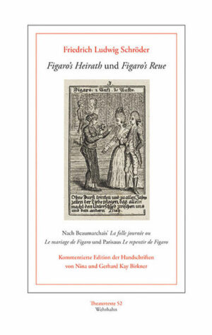 Friedrich Ludwig Schröder (1744-1816) gilt als einer der bedeutendsten Theaterschaffenden des 18. Jahrhunderts. Als Akteur setzte er einen neuartigen ›realistischen‹ Schauspielstil durch, als Impresario etablierte er Shakespeares Dramen auf den deutschen Theatern und als Dramatiker verfasste, übersetzte und bearbeitete er zahlreiche Stücke für die Bühne - darunter auch Pierre Augustin Caron de Beaumarchais' »La folle journée ou Le mariage de Figaro‹. Die Komödie war nicht nur in Frankreich, sondern auch in Deutschland ein großer Theatererfolg. 1785 war sie in Schröders vieraktiger Bühnenfassung (1785) auch an dem von ihm geleiteten Altonaer Theater zu sehen. Nach seinem Wechsel ans Hamburger Theater am Gänsemarkt stand das Lustspiel in einer von ihm umgearbeiteten fünfaktigen Version (1787) auf dem Spielplan. Beide Inszenierungen machten laut dem Schröder-Biographen Friedrich Ludwig Meyer »Sensation« und wurden »mit großem und gerechten Beifall« bedacht. Als komödiantische Zugabe folgte mindestens einmal Pierre-Germain Parisaus Einakter »Le repentir de Figaro« - eine literarische Fortschreibung von Beaumarchais' Lustspiel. Alle drei Handschriften liegen in der Hamburger Staats- und Universitätsbibliothek. Transkribiert, kommentiert und mit einem Nachwort versehen werden sie hier erstmals publiziert.